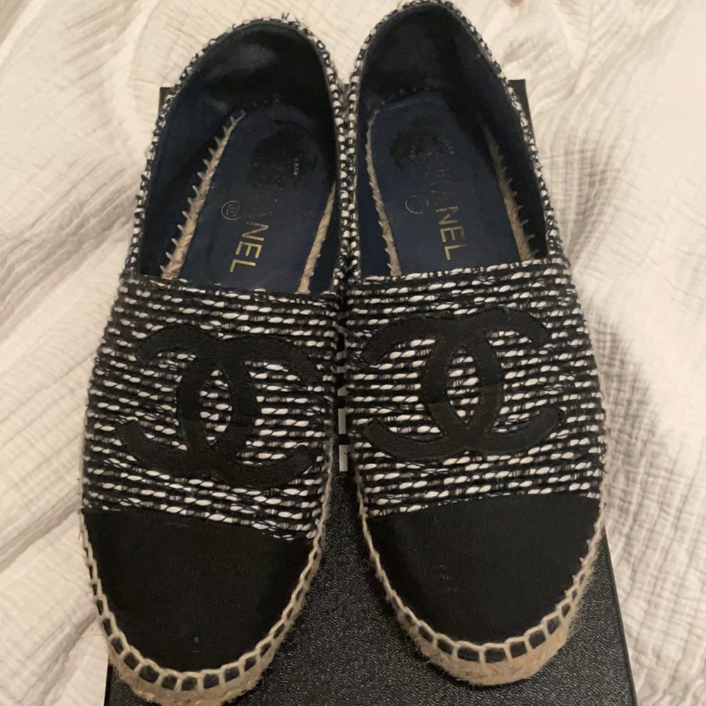 Chanel tweed espadrilles